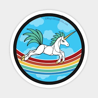 Rainbow Unicorn v7 — Dancing Uniquorn Illustration series Magnet