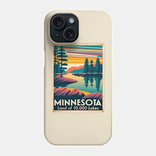 Minnesota Vintage Travel Poster Phone Case