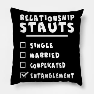 Funny Relationship Status Entanglement Pillow