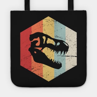 Retro 70s Tyrannosaurus Rex Skull (T-Rex) Tote