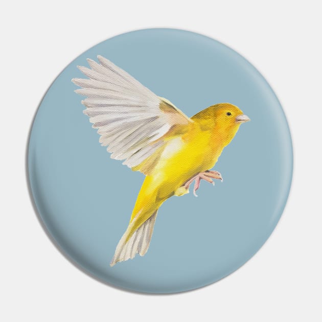 Canary in Flight Pin by EmilyBickell