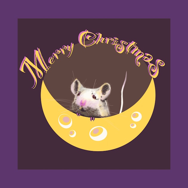 Merry Christmas with a mouse by ArtKsenia