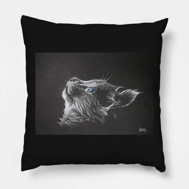 Cat Pillow by VeriArt