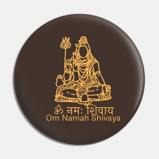 Golden Shiva Pin