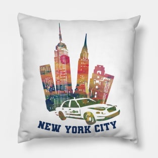 new york city taxi famous buildings empire state new york fifth avenue wall street time square Pillow