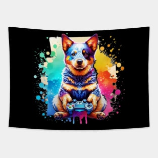 Watercolor Australian Cattle Dog Gamer Tapestry