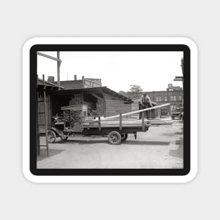 Kelly&#39;s Lumber Yard, 1926. Vintage Photo Magnet