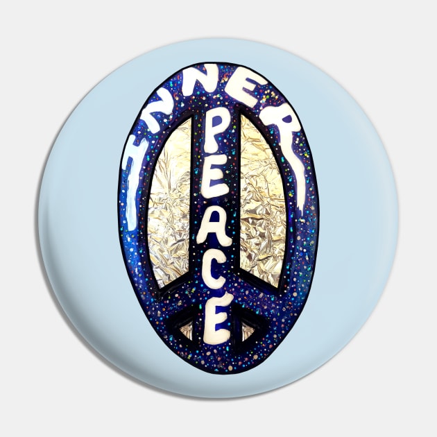 Galactic Inner Peace Sign Pin by Art by Deborah Camp