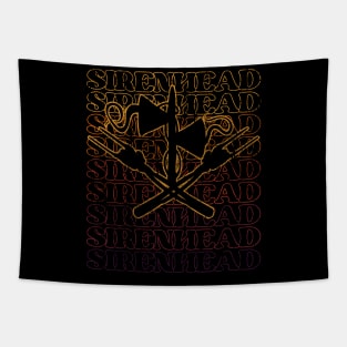 Scary Siren Head meme vintage rock and roll hands Tapestry