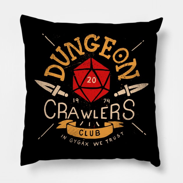 Dungeon Crawlers Club Pillow by Azafran