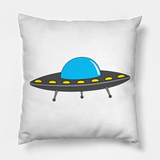 ufos on blue Pillow