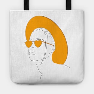 Girl with Yellow Heart Sunglasses Tote