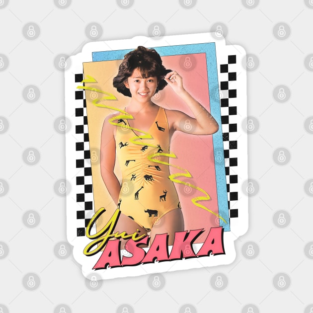 Yui Asaka  / Retro 80s Fan Art Design Magnet by DankFutura