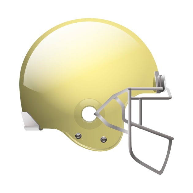 Original Football Helmet In Yellow Color by Dmitriy