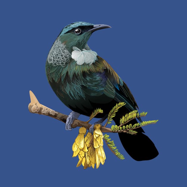 Tui In A Kōwhai Tree by art official sweetener