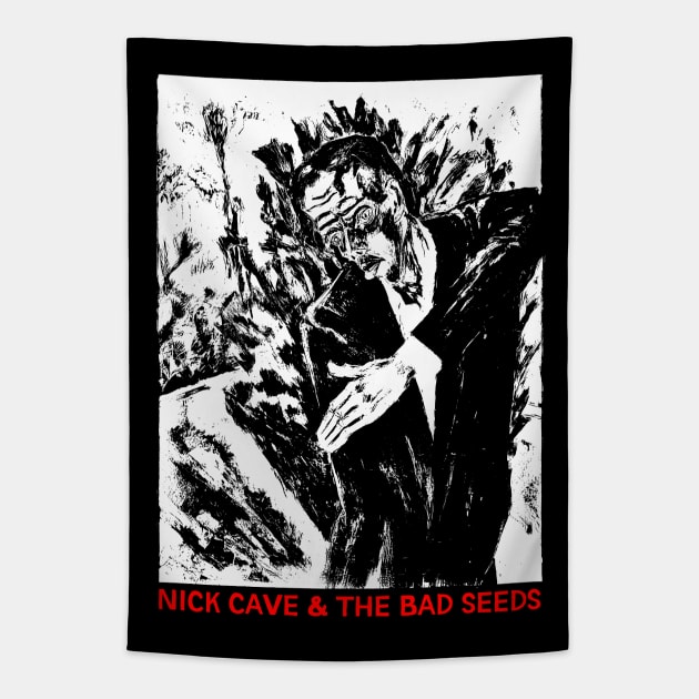 Nick Cave & The Bad Seeds ∆ Original Fan Artwork Tapestry by unknown_pleasures