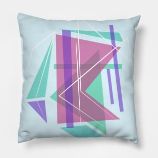 Geometric triangles pink and purple Pillow