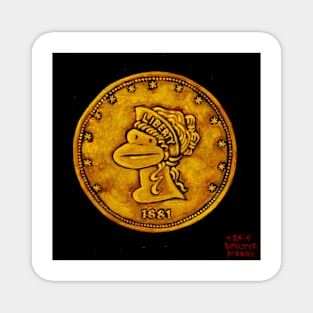 Gold Coin Ape Magnet