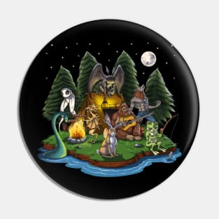 Cryptids Camping Pin