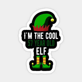 I'm The Cool 57 Year Old Elf Christmas Party Magnet