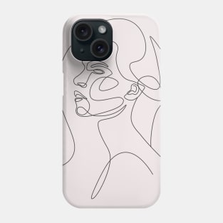 Line Face Art Drawing Phone Case