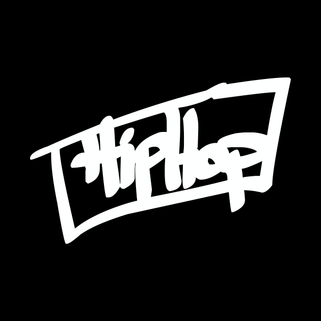 Hip Hop Graffiti (White Lettering) by LefTEE Designs