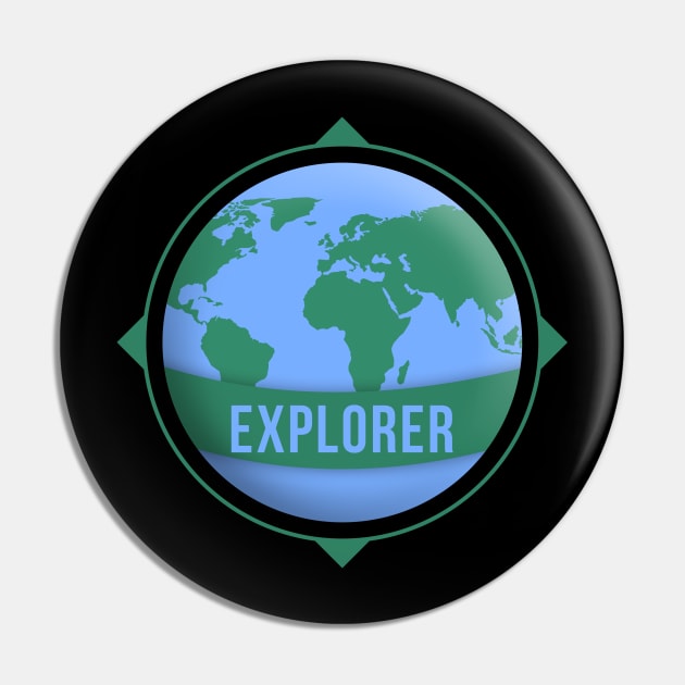 Explorer Globe Travel And Adventure Across The World Pin by mangobanana