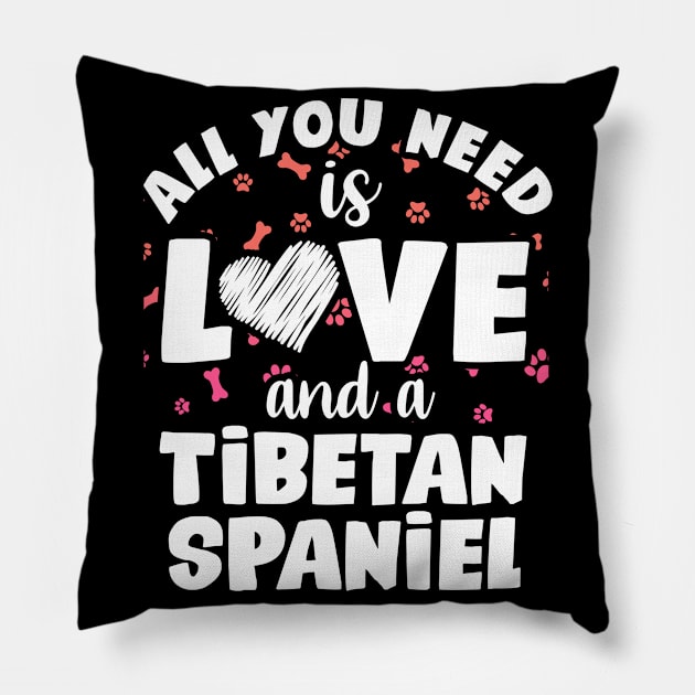 Tibetan Spaniel love Pillow by SerenityByAlex