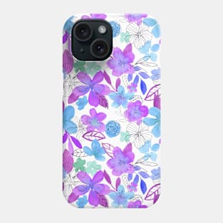 Spring Is Here Blue and Violet Phone Case