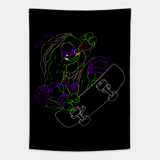 Neon 90's Ninja Turtle Donatello Tapestry