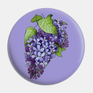 Luminous Lilacs Pin