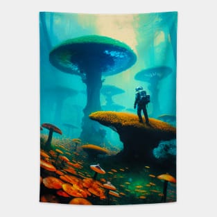 Abstract Another World Explorer Tapestry