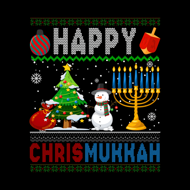 Ugly Happy ChrisMukkah Merry Christmas Happy Hanukkah by Kokomo