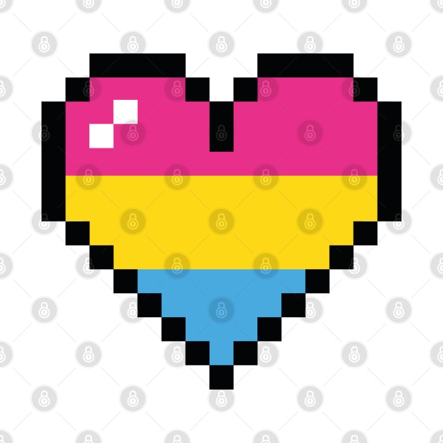 Pansexual 8 bit heart by MandyDesigns