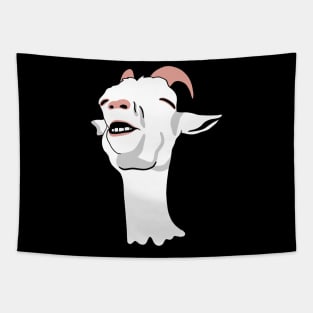 Relieved Goat Meme Tapestry