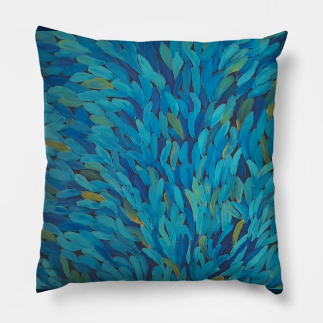 My interpretation of Eucalyptus leaves Pillow by GarryGreenwood