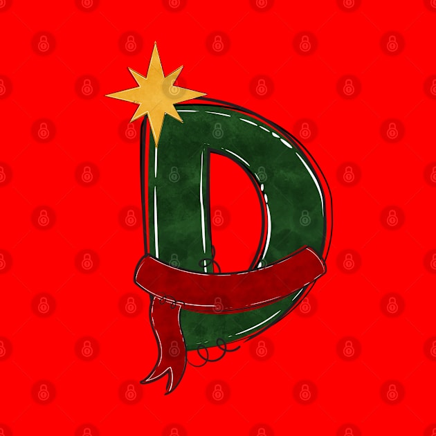 Letter D - Christmas Letter by Pop Cult Store