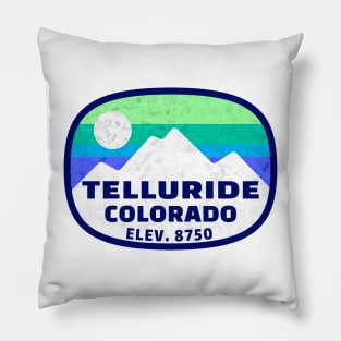 Telluride Colorado Skiing Mountains Ski Hiking Pillow