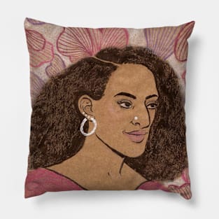 Brown Floral Babe Pillow