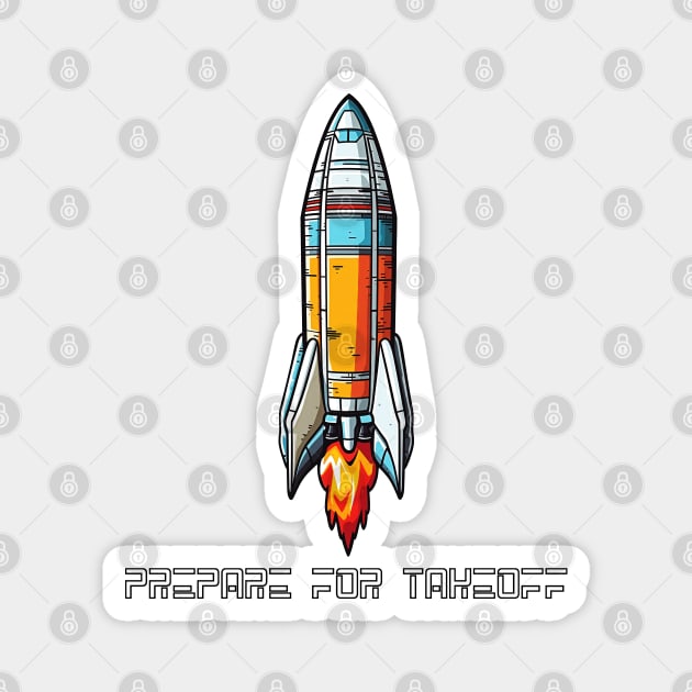 Rocket Ship - Prepare For Takeoff Magnet by AfroMatic