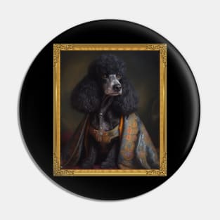 Black Poodle - French Prince  (Framed) Pin