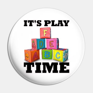 Fathers Day It's Play time Letter Blocks Pin