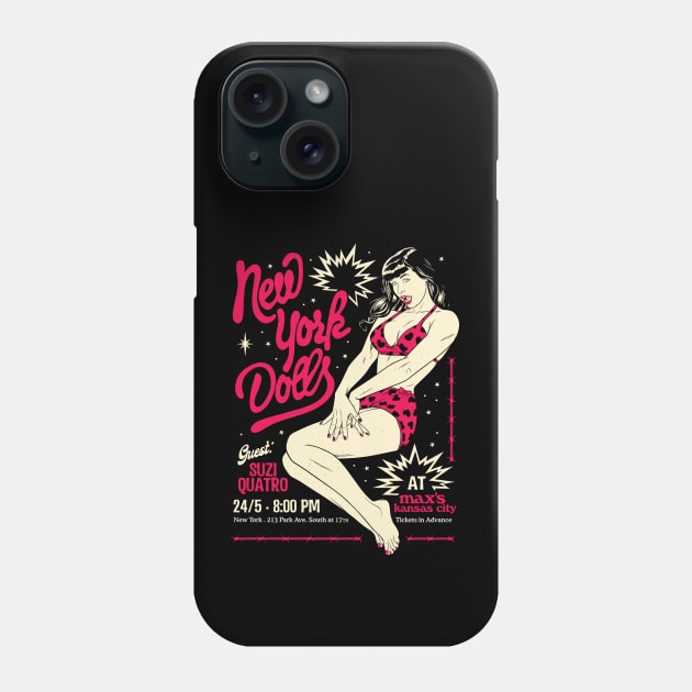 New York Dolls Band Phone Case by ecohn artof