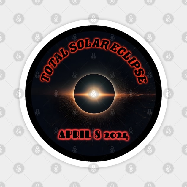 Solar Eclipse 2024 Magnet by Obotan Mmienu