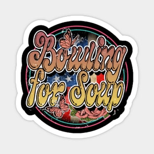 Bowling Flowers Graphic Proud Name 70s 80s 90s Vintage Styles Magnet