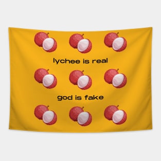 Lychee Is Real God Is Fake Tapestry