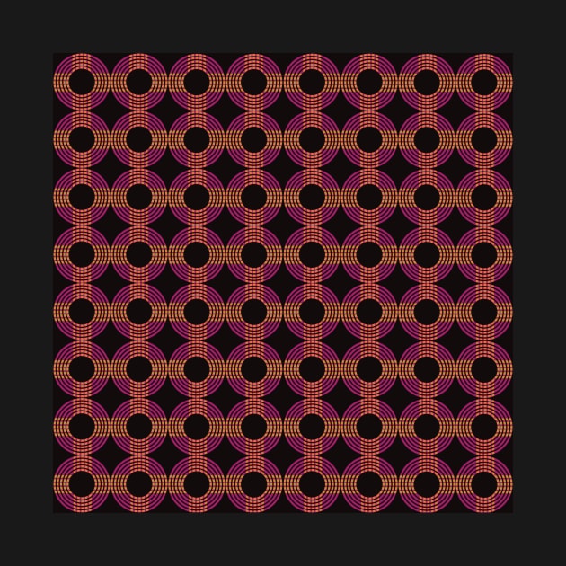 Abstract Pink, Orange and Yellow Circle Pattern by Slepowronski