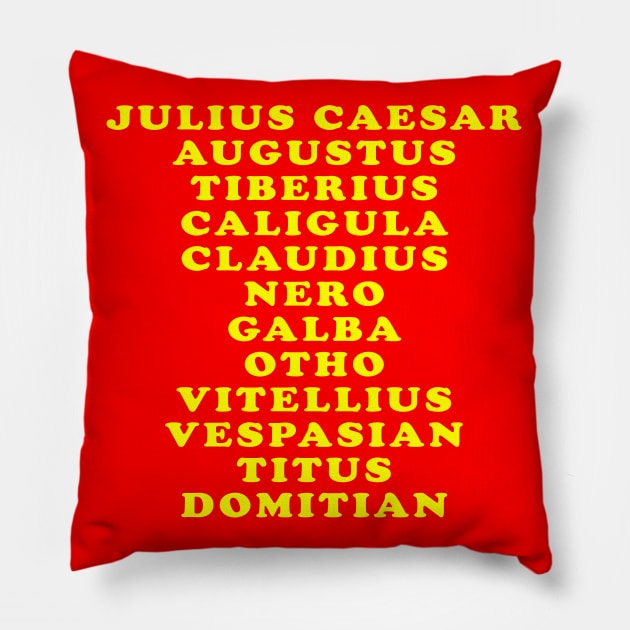 The Twelve Caesars Pillow by Lyvershop