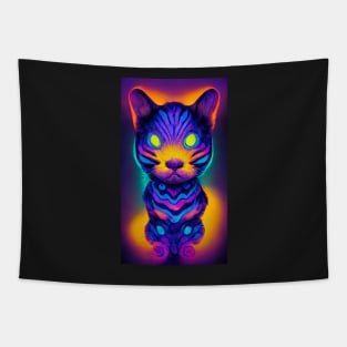 Another Psychedelic Cat Tapestry