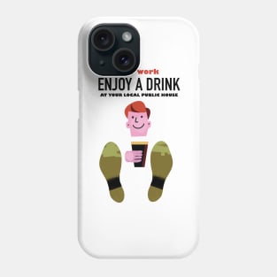 Enjoy a drink vintage style commercial Phone Case